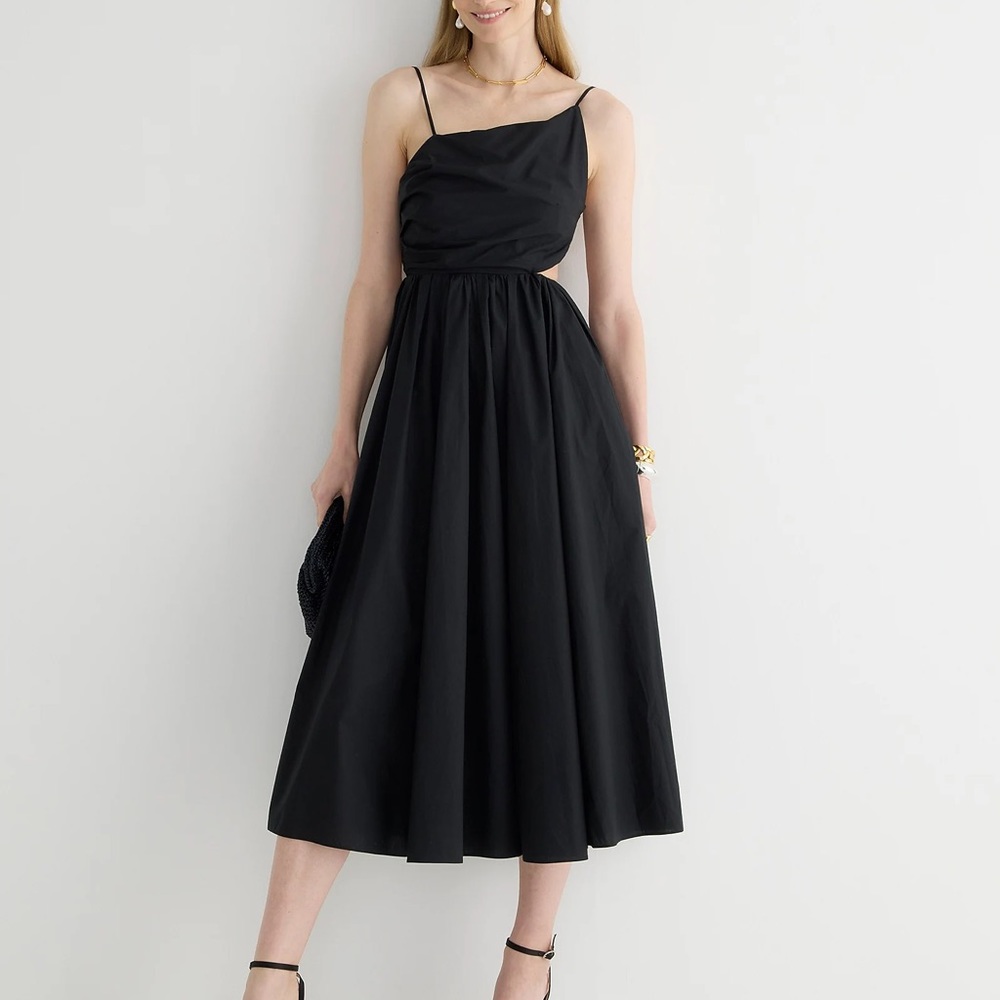 Jcrew midi poplin cutout dress (sold out online!!!)